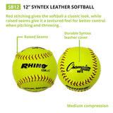 Champion Sports 12" SYHNTHETIC LEATHER CORK CORE SOFTBALL