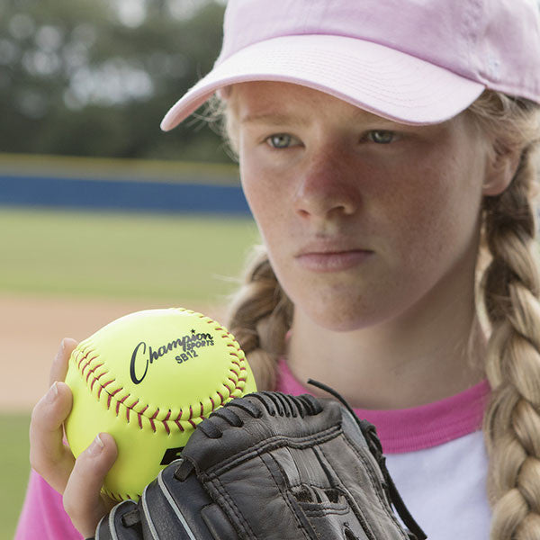 Champion Sports 12" SYHNTHETIC LEATHER CORK CORE SOFTBALL