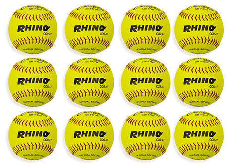 Champion Sports 11" LEATHER POLY CORE SOFTBALL, NFHS APPROVED