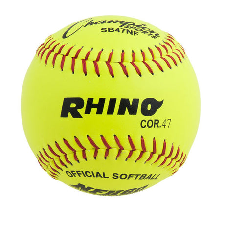 Champion Sports 11" LEATHER POLY CORE SOFTBALL, NFHS APPROVED