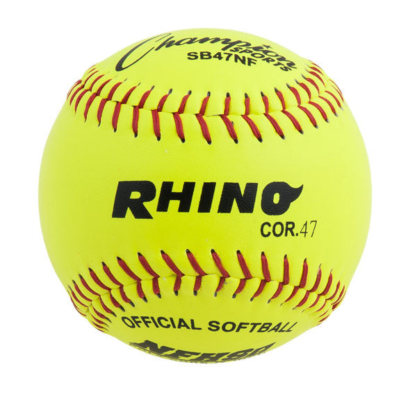 12" LEATHER POLY CORE SOFTBALL, NFHS APPROVED
