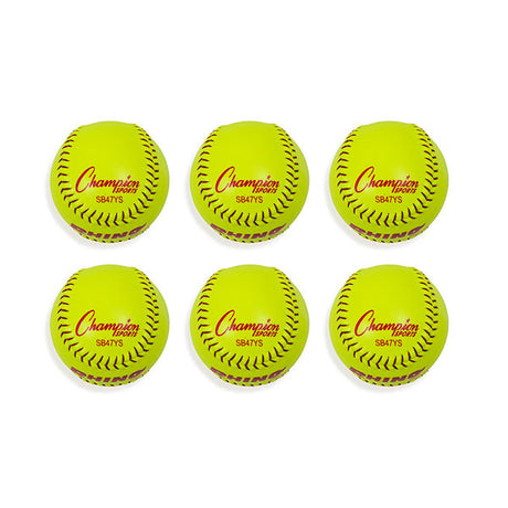 Champion Sports 12" SYNTHETIC LEATHER POLY CORE SOFTBALL, NFHS APPROVED