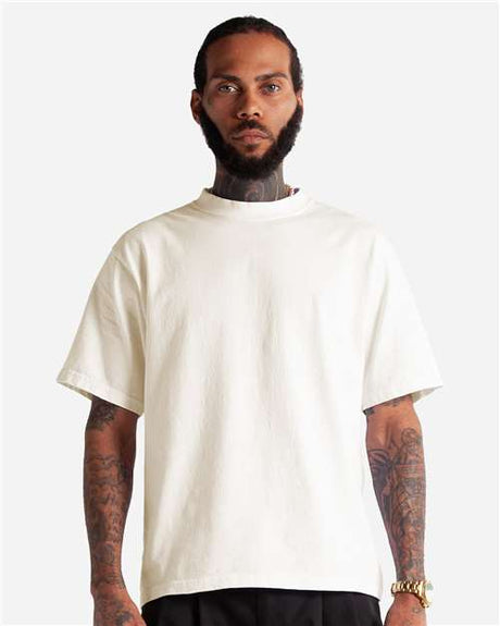Shaka Wear Men's Cropped Max Heavyweight T-Shirt - Shaka Wear MCS Off white S Short Sleeve T-Shirts