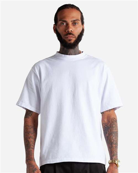 Shaka Wear Men's Cropped Max Heavyweight T-Shirt - Shaka Wear MCS White S Short Sleeve T-Shirts