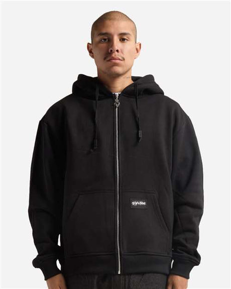 Shaka Wear Men's Essential Super Heavyweight Full - Zip Hooded Sweatshirt - Shaka Wear SHEHZ Black S Zip Hoodies