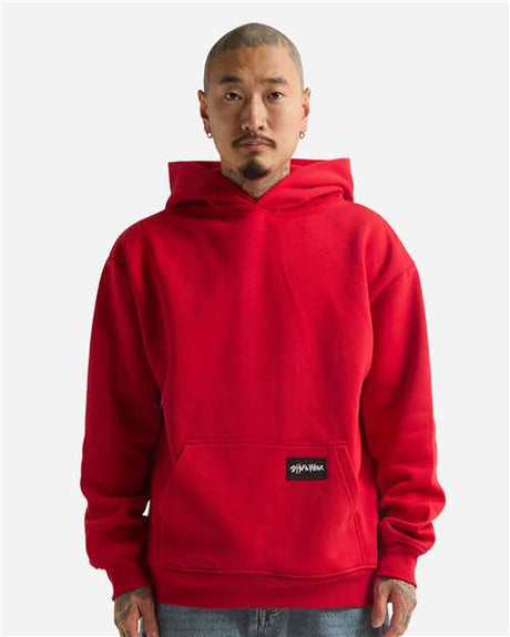 Shaka Wear Men's Essential Super Heavyweight Hooded Sweatshirt - Shaka Wear SHEHP Red S Sweatshirts