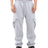 Shaka Wear Men's Fleece Cargo Pocket Sweatpants - Shaka Wear SHFCP Heather Grey S