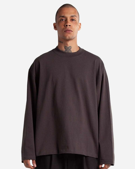 Shaka Wear Men's Max Heavyweight Oversized Long Sleeve T-Shirt - Shaka Wear MOL Off Black S Long Sleeve T-Shirts