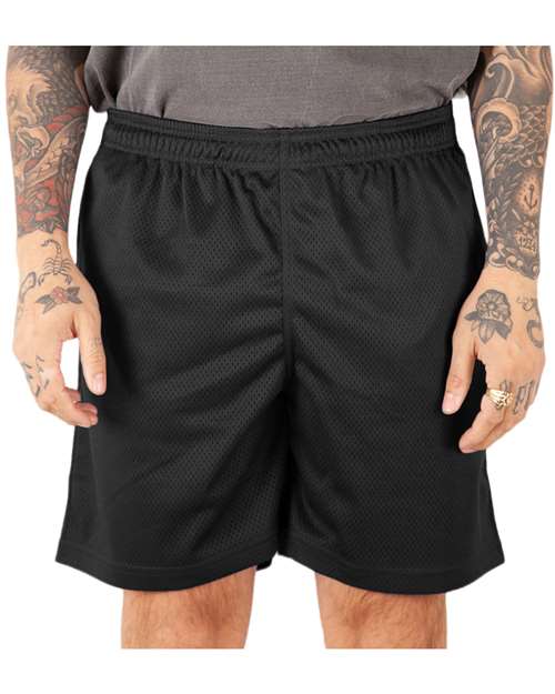 Shaka Wear Men's Mesh PE Gym Shorts - Shaka Wear SHMPS Black S