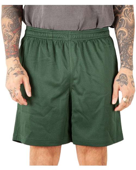 Shaka Wear Men's Mesh PE Gym Shorts - Shaka Wear SHMPS Moss S