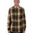 Shaka Wear Men's Plaid Flannel Overshirt - Shaka Wear SHHFS Brown/ Black S
