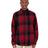 Shaka Wear Men's Plaid Flannel Overshirt - Shaka Wear SHHFS Red/ Black S