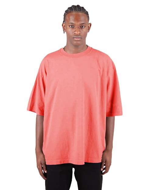 Shaka Wear Unisex Garment - Dyed Drop - Shoulder T-Shirt - Shaka Wear SHGDD Peach S Short Sleeve T-Shirts