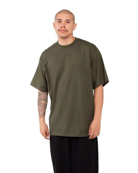 Shaka Wear Unisex Max Heavyweight T-Shirt - Olive - Shaka Wear SHMHSS Olive S Short Sleeve T-Shirts