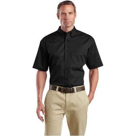 Short Sleeve SuperPro Twill Shirt Black 4X - Large