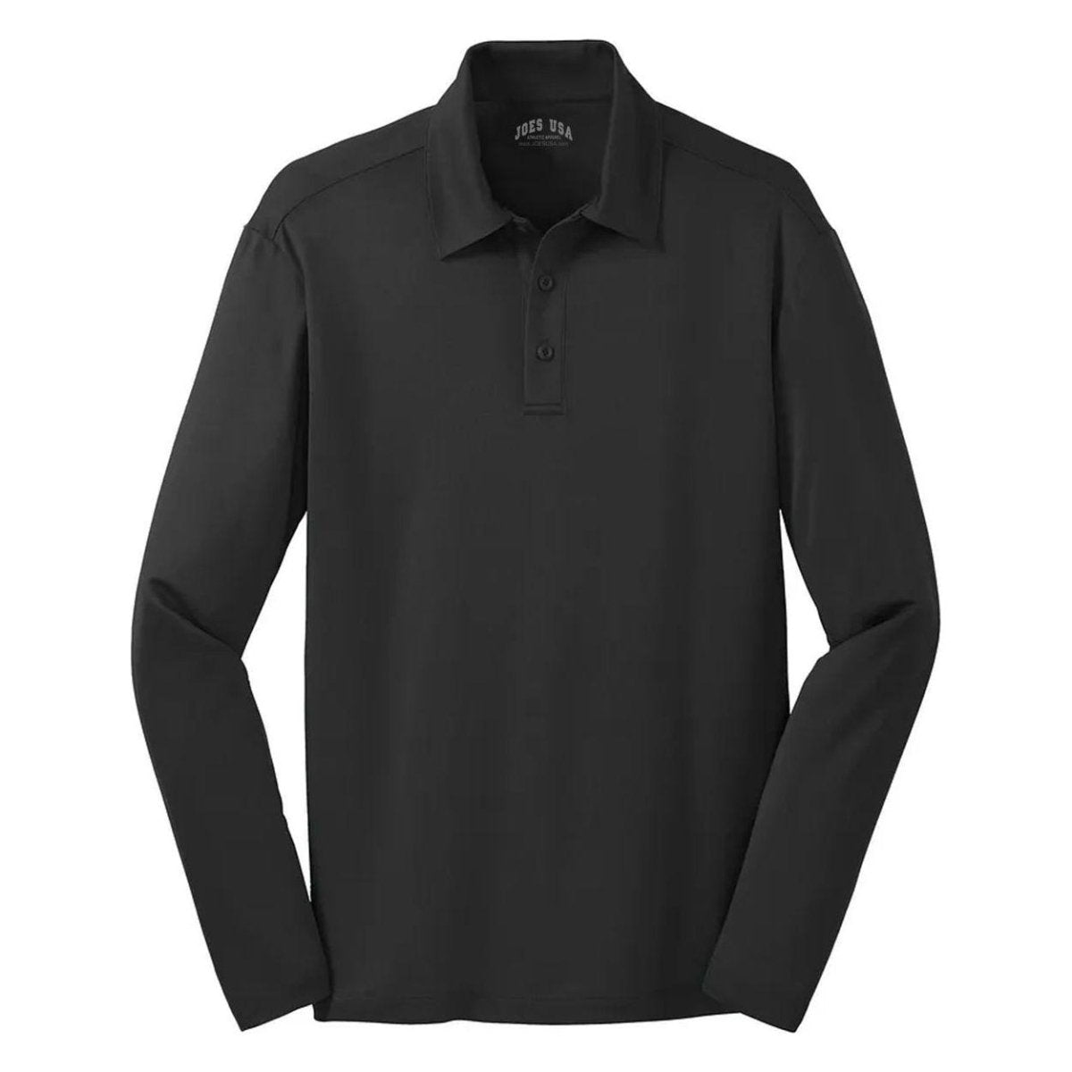 Silk Touch Performance Long Sleeve Polo Black X - Small Polos/Knits