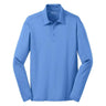 Silk Touch Performance Long Sleeve Polo Carolina Blue X - Small Polos/Knits