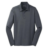 Silk Touch Performance Long Sleeve Polo Steel Grey X - Small Polos/Knits