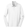 Silk Touch Performance Long Sleeve Polo White X - Small Polos/Knits