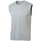 Men's Sleeveless Athletic Tee Shirt. Sizes XS-4XL Activewear DRI-EQUIP Silver XS