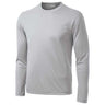DRIEQUIP Men's Moisture Wicking Long Sleeve Tee Shirts TALL Sizes-Silver Activewear DRI-EQUIP Silver Large Tall
