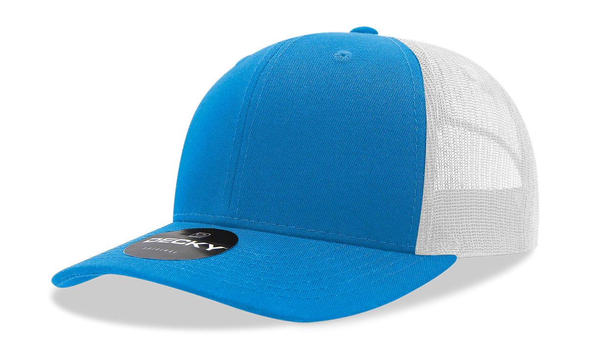 Decky 6 Panel Mid Profile Structured Cotton Blend Trucker | Decky 6021