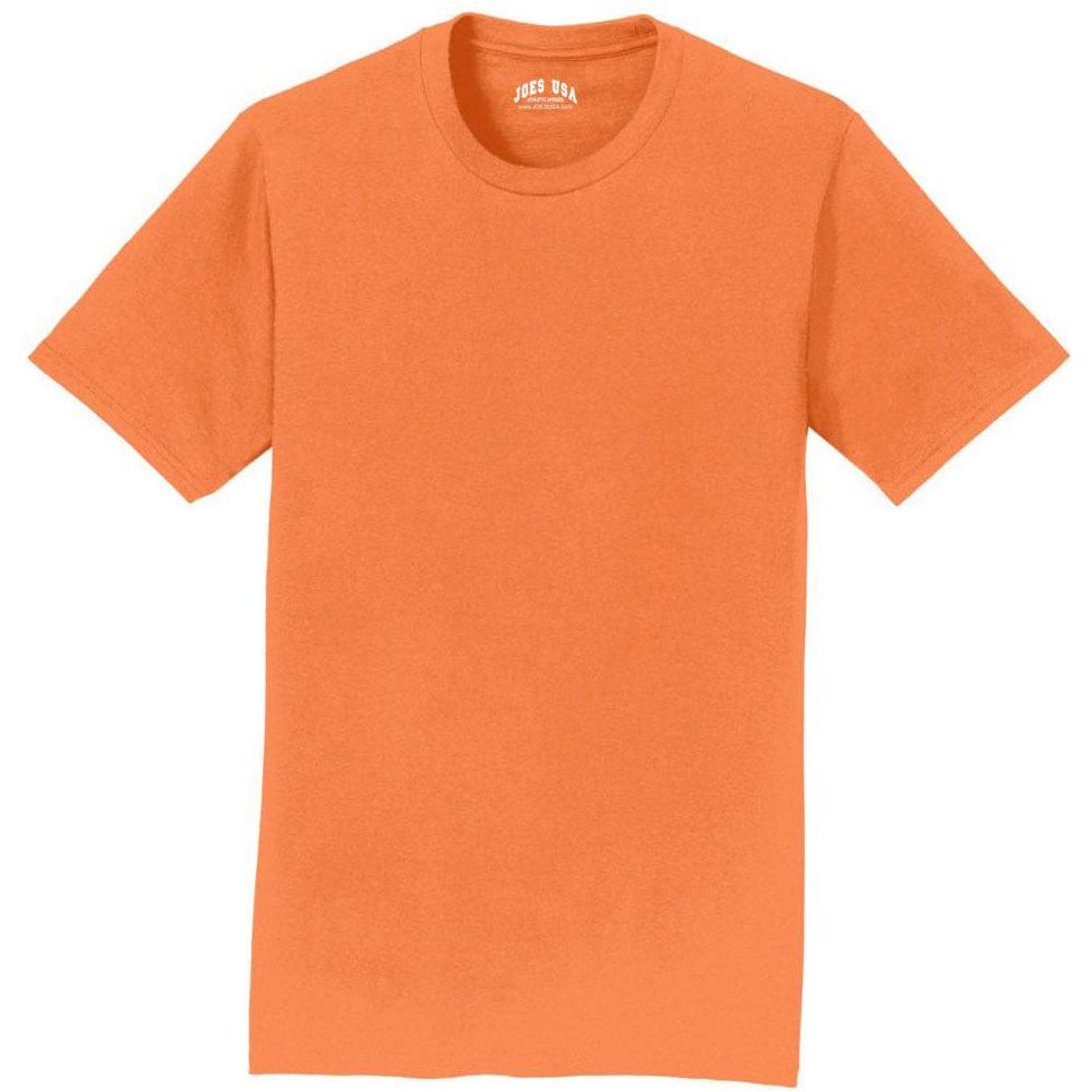 Soft Cotton Lightweight T-Shirt for Men by Joe's USA in Sizes S - 6XL Texas Orange S Short Sleeve T-Shirts