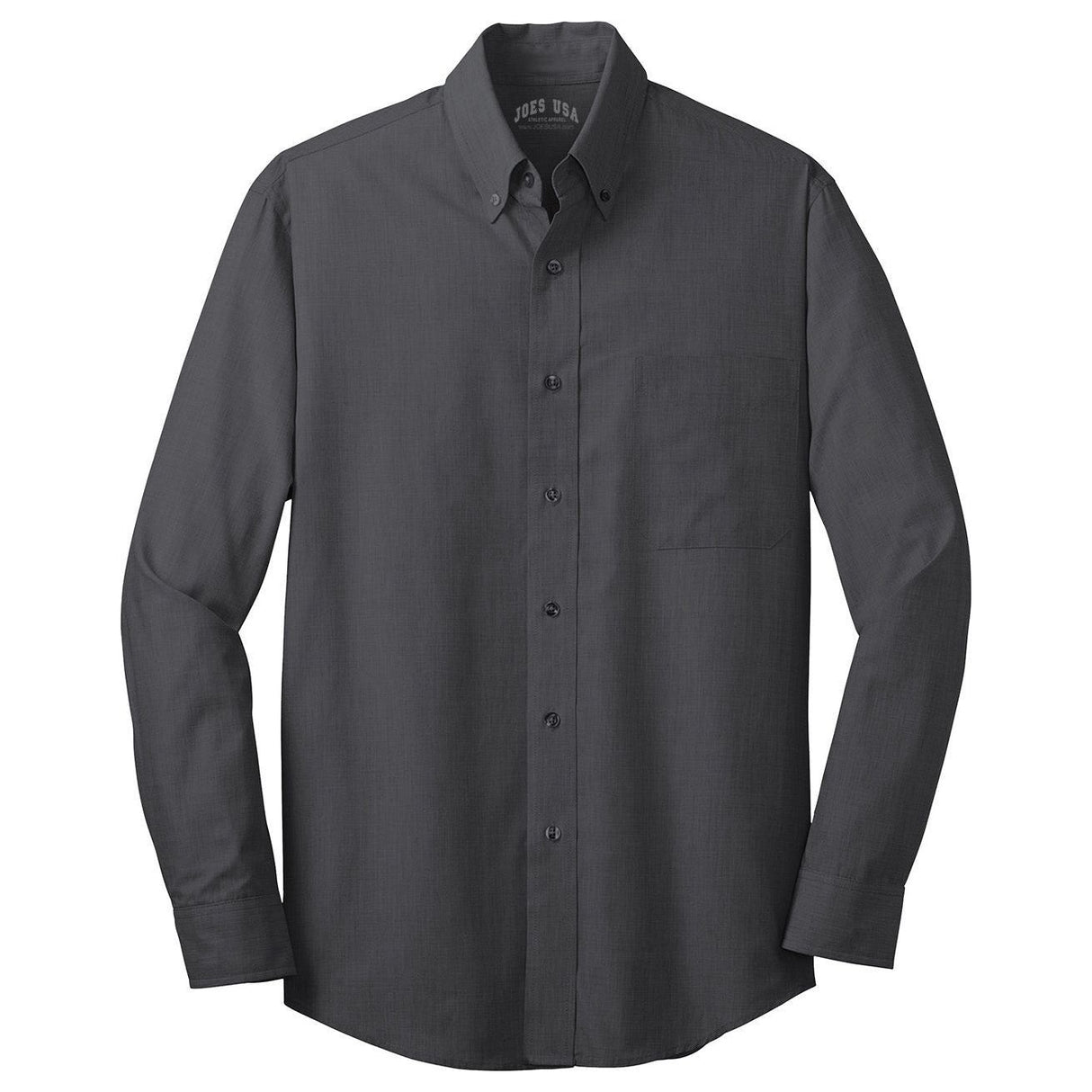 Joe's USA Men's Crosshatch Easy Care Shirt Joe's USA Soft Black X-Small