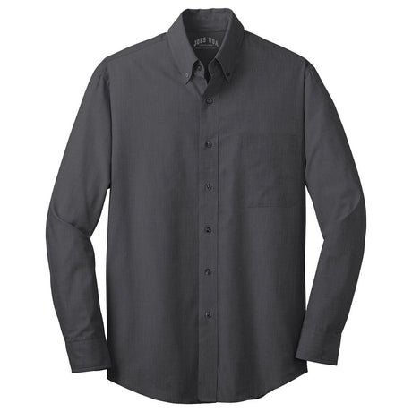 Joe's USA Men's Crosshatch Easy Care Shirt Joe's USA Soft Black X-Small