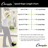 Champion Sports DOUBLE BEARING SPEED JUMP ROPE SINGLE, BLACK