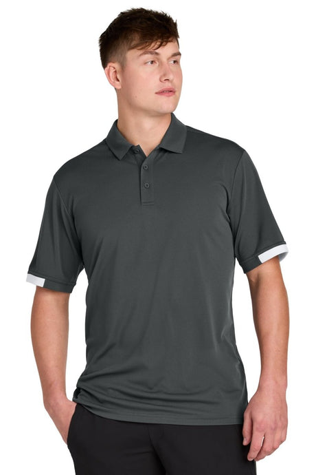 Sport - Tek ® Club Colorblock Polo ST444 - Sport - Tek ST444 Iron Grey/ White XS Polos/Knits