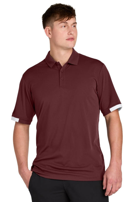 Sport - Tek ® Club Colorblock Polo ST444 - Sport - Tek ST444 Maroon/ White XS Polos/Knits