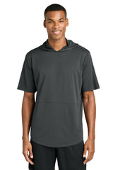 Sport - Tek ® Club Short Sleeve Hoodie ST445 Iron Grey XS Hoodies