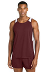 Sport - Tek ® Club Track Tank ST446 Maroon/ White XS Tank Tops