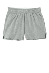 Sport - Tek ® Girls Jersey Knit Squad Short YGST311 - Sport - Tek YGST311 Heather Grey XS Bottoms