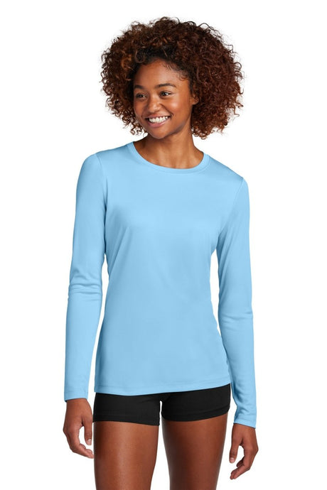 Sport - Tek LST420LS Women's Posi - UV Pro Long Sleeve | Wholesale Performance Tees Light Blue XS T-Shirts