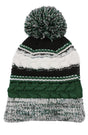 Sport - Tek ® Pom Pom Team Beanie. STC21 - Sport - Tek STC21 Forest Green/ Black/ White OSFA Beanies