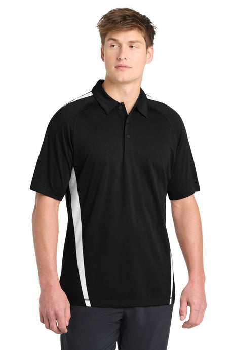 Sport - Tek ® PosiCharge ® Micro - Mesh Colorblock Polo. ST685 - Sport - Tek ST685 Black/ White XS Polos/Knits