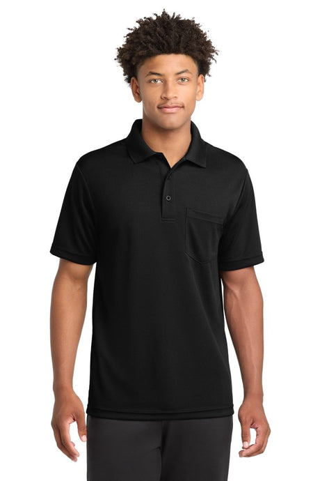 Sport - Tek ® PosiCharge ® RacerMesh ® Pocket Polo. ST640P - Sport - Tek ST640P Black XS Polos/Knits