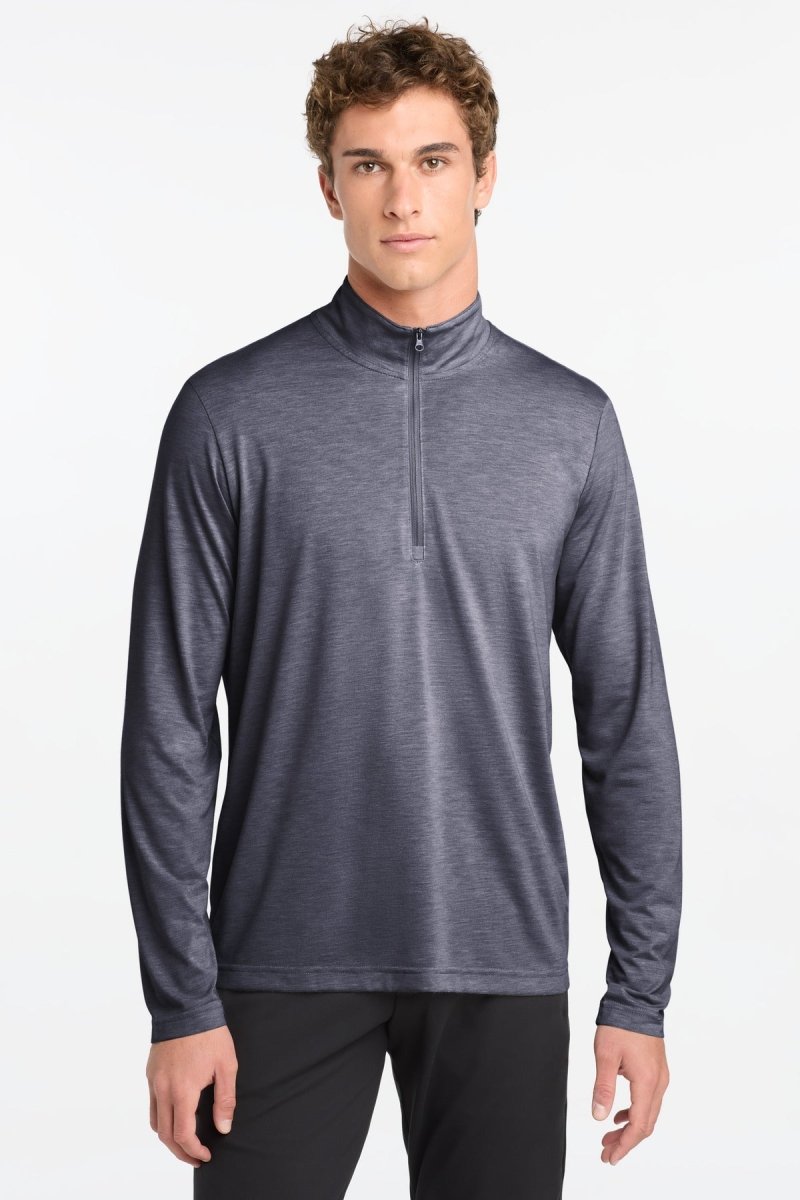Sport - Tek ® PosiCharge ® Tri - Blend Wicking 1/4 - Zip Pullover. ST407 - Sport - Tek ST407 True Navy Heather XS Sweatshirts/Fleece