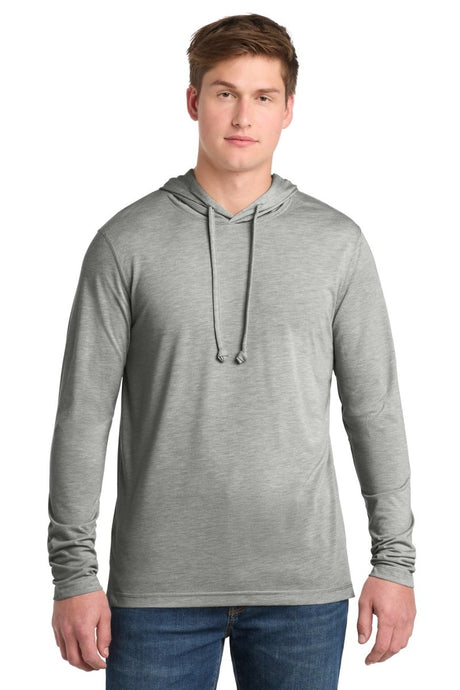 Sport - Tek ® PosiCharge ® Tri - Blend Wicking Long Sleeve Hoodie ST406 - Sport - Tek ST406 Light Grey Heather XS Sweatshirts/Fleece