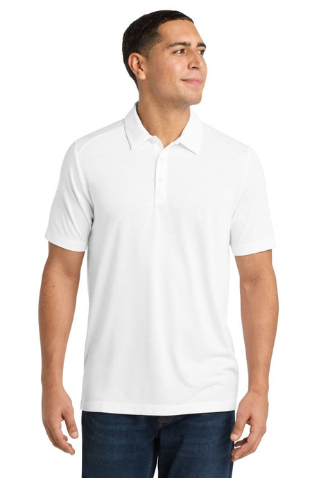 Sport - Tek ® PosiCharge ® Tri - Blend Wicking Polo. ST405 - Sport - Tek ST405 White Triad Solid XS Polos/Knits
