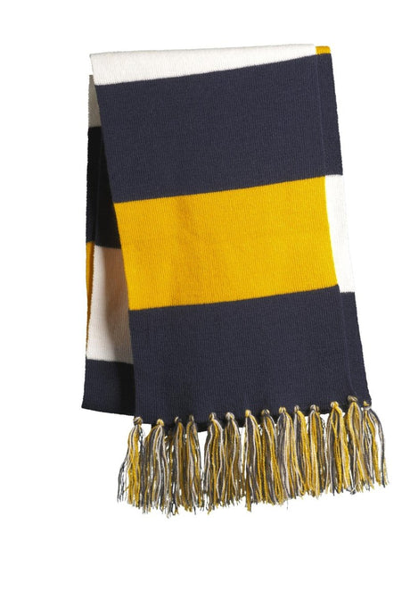 Sport - Tek ® Spectator Scarf. STA02 - Sport - Tek STA02 True Navy/ Gold/ White OSFA Accessories