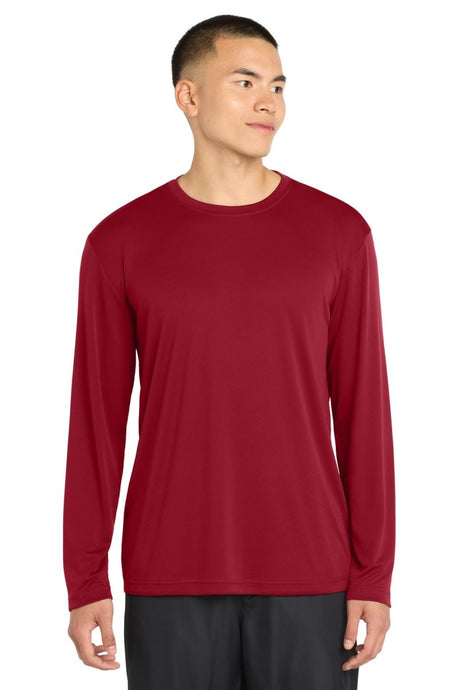 Sport - Tek ST350LS Long Sleeve PosiCharge Competitor Tee Deep Red XS Short Sleeve T-Shirts