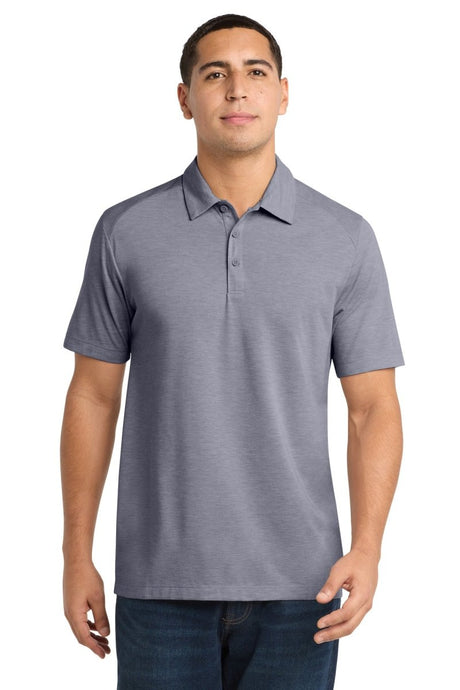 Sport - Tek ST405 PosiCharge Tri - Blend Wicking Polo. True Navy Heather XS Polos/Knits