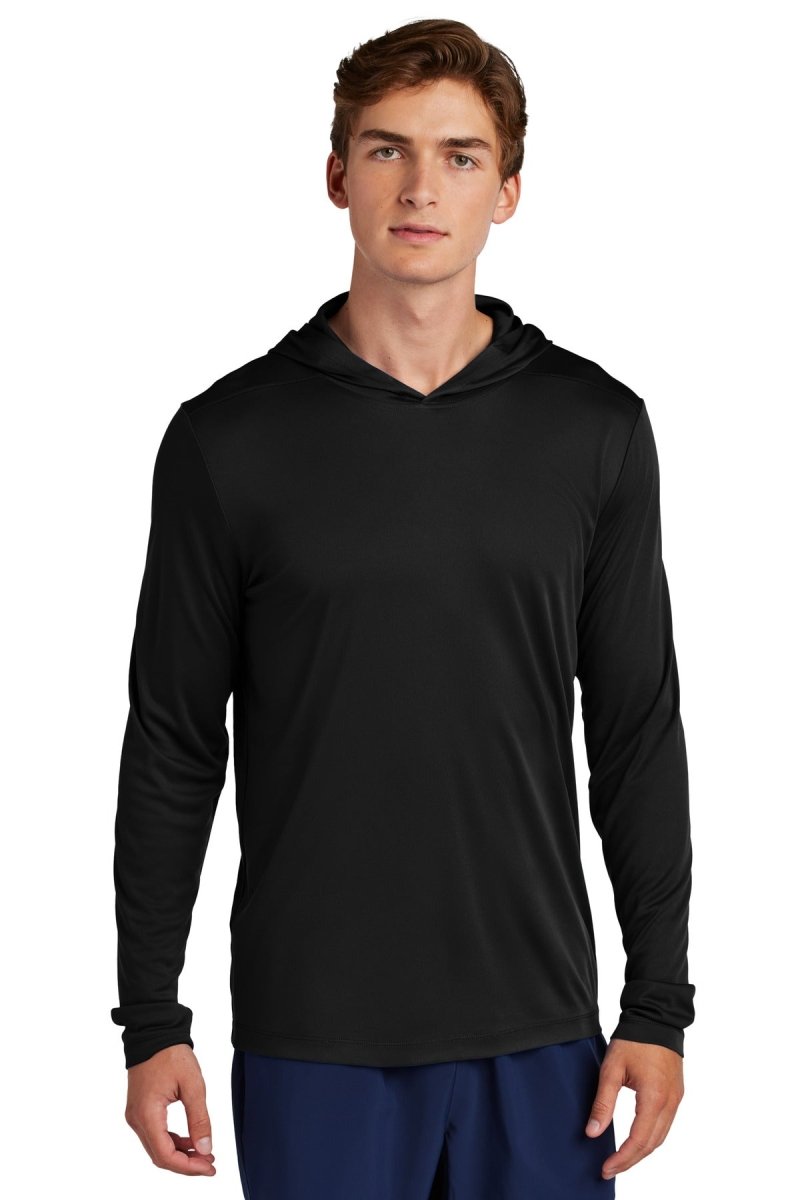Sport - Tek ST420LSH Posi - UV Pro Long Sleeve Hoodie Black XS Performance Hoodies