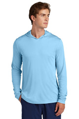 Sport - Tek ST420LSH Posi - UV Pro Long Sleeve Hoodie Light Blue XS Performance Hoodies