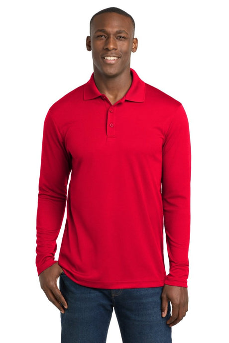 Sport - Tek ST640LS PosiCharge RacerMesh Long Sleeve Polo - Sport - Tek ST640LS True Red XS Polos/Knits