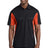 Sport - Tek ST655 Side Blocked Micropique Sport - Wick Polo Black/ Deep Orange XS Polos/Knits