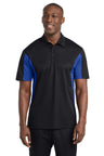 Sport - Tek ST655 Side Blocked Micropique Sport - Wick Polo Black/ True Royal XS Polos/Knits